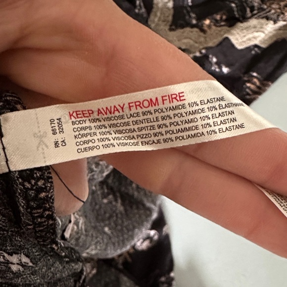 Intimately FP Slip My Mind Printed Trapeze Dress Boho Festival Small Whimsygoth - Picture 9 of 9